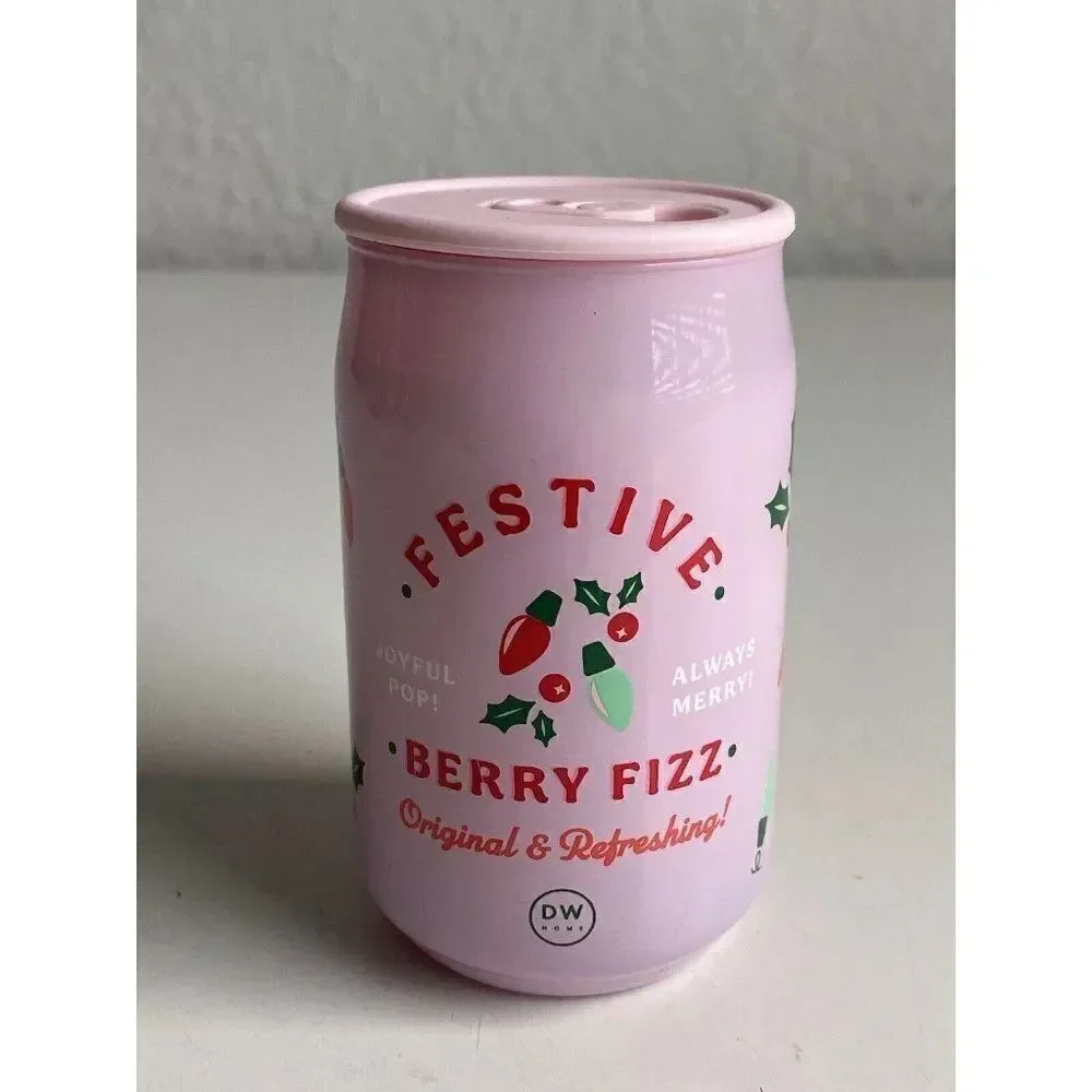 DW Home Festive Berry Fizz Soda Pop Candle 6.2‎ Oz Scented Christmas NEW
